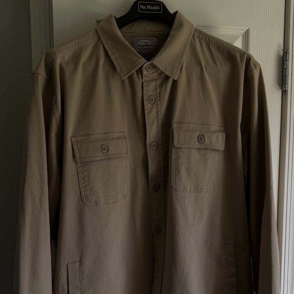 Flag & Anthem Dunn Stretch Shirt Jacket Men’s XXXL Tan Khaki